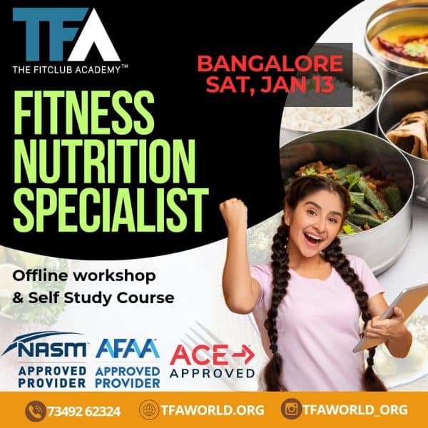 Fitness Nutrition Specialist - Bangalore Jan 13 2024