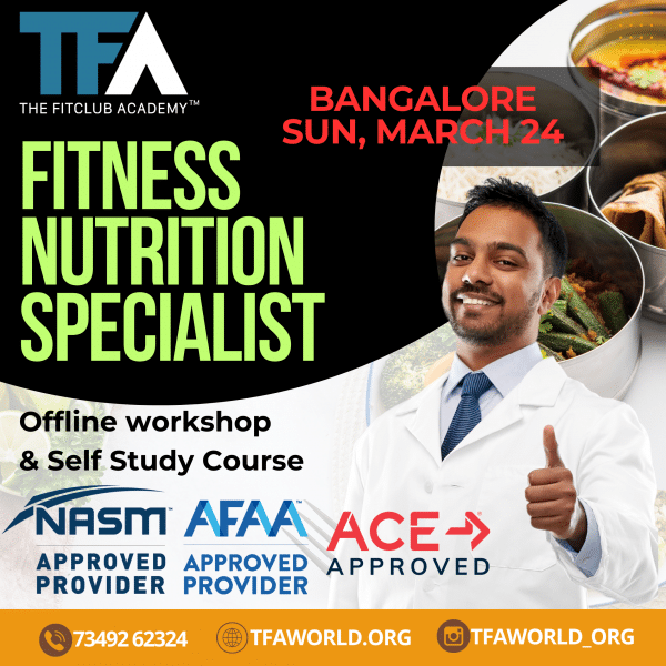 Fitness Nutrition Specialist - Bangalore March 24 2024