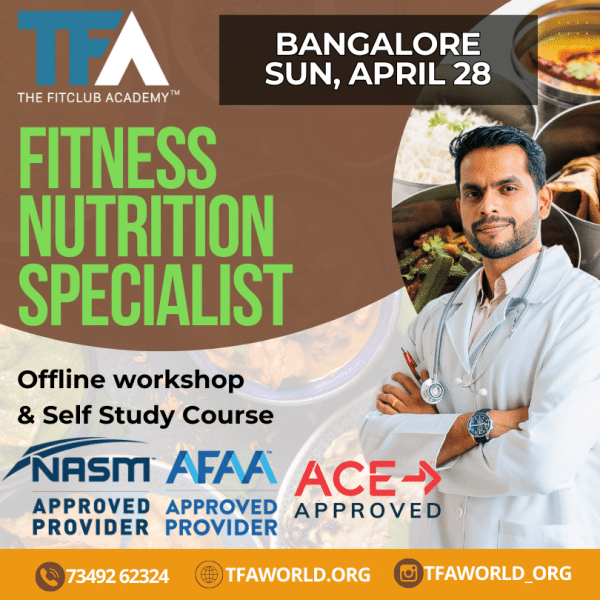 Fitness Nutrition Specialist - Bangalore April 28 2024