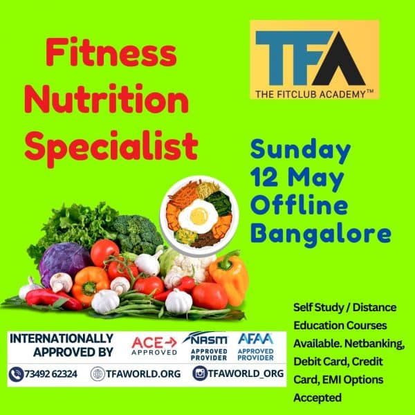 Fitness Nutrition Specialist - Bangalore May 12 2024