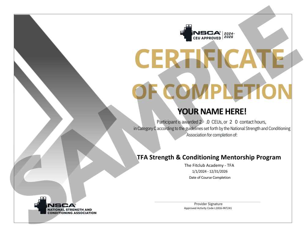 Strength & Conditioning Mentorship Program - Image 2